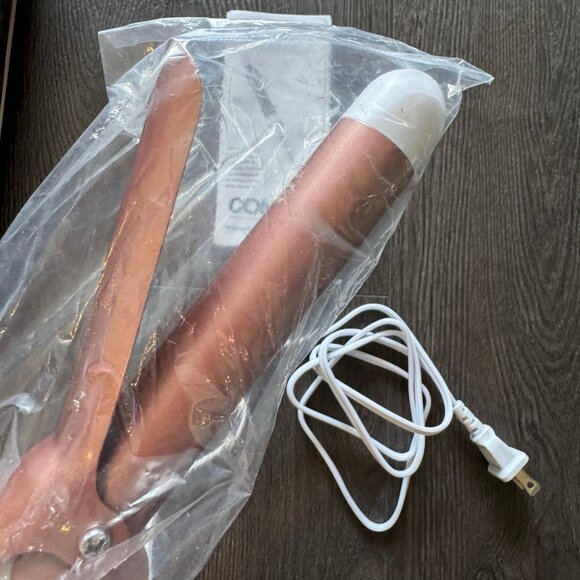 Conair Double Ceramic 1 Inch Curling Iron Wand in White/Rose Gold - Picture 3 of 7